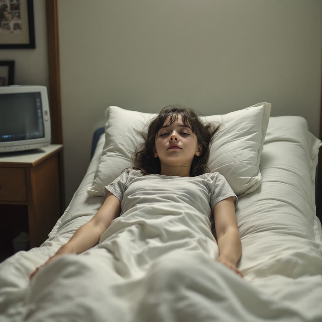 AI generated: Girl in vacuum bed