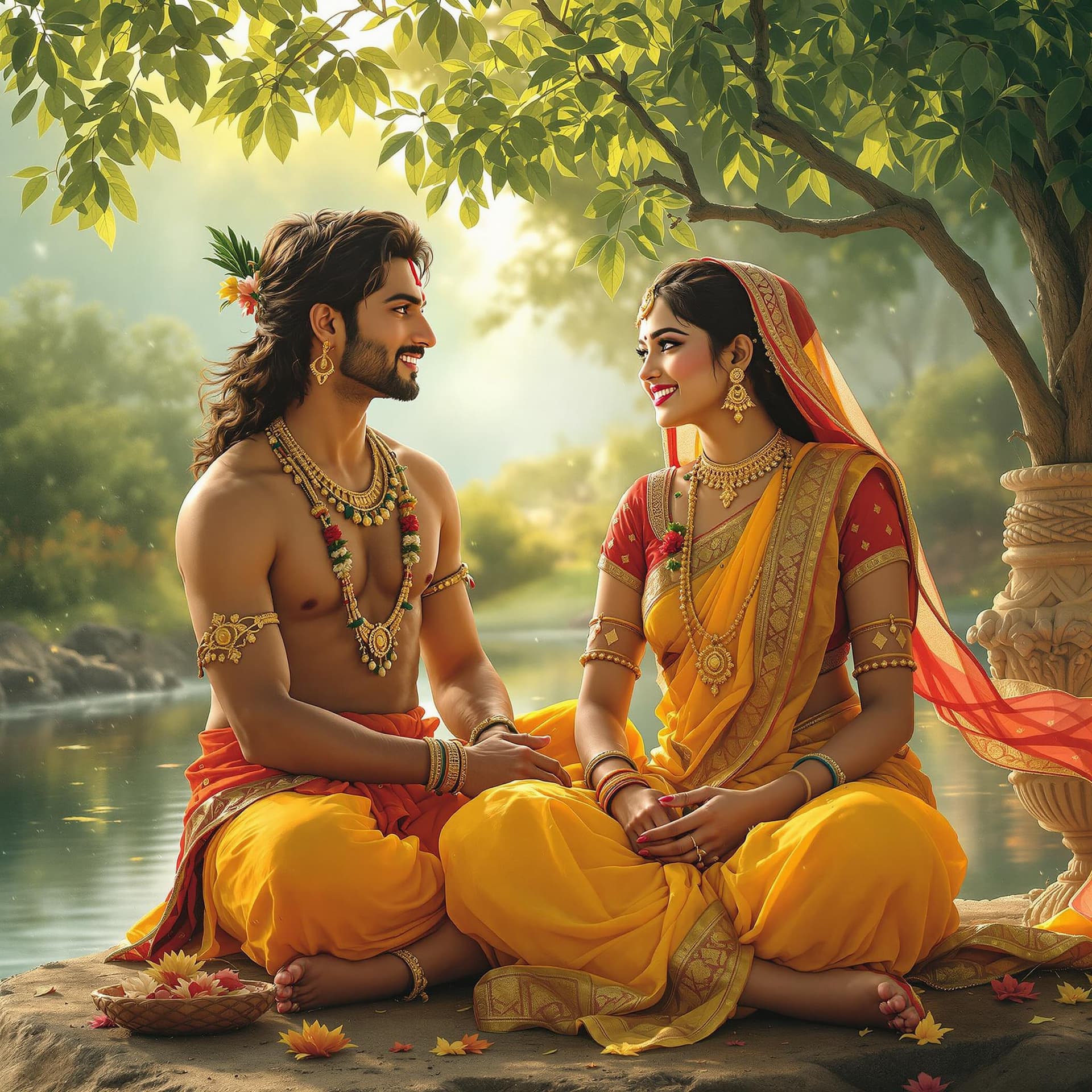 AI generated: Kishan, known for his playful nature and enchanting flute melodies, often finds himself the center o...