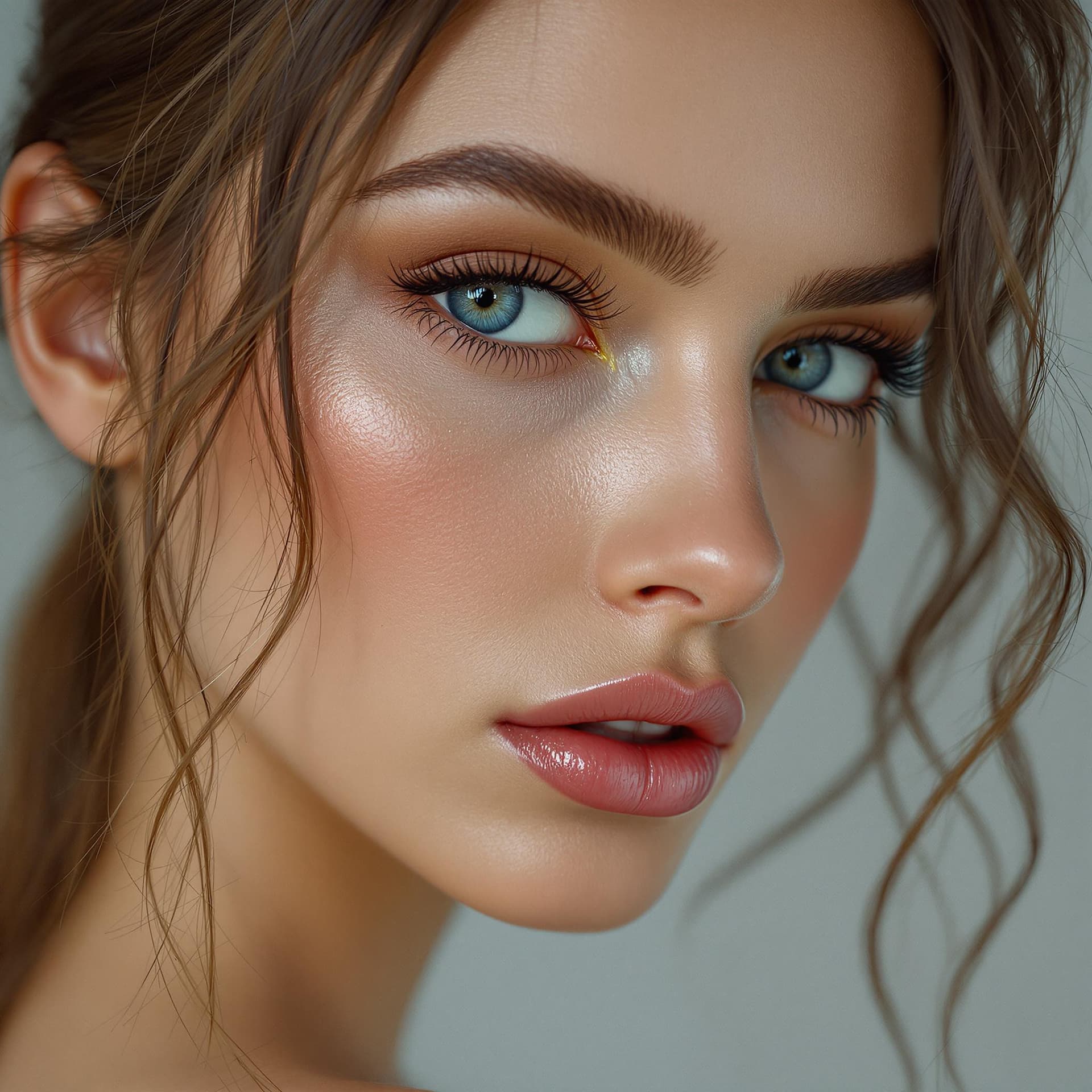 AI generated: close-up of a stunning fashion model, ultra-realistic full body, 