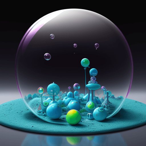 AI generated: Bubbleworld in a colorverse.