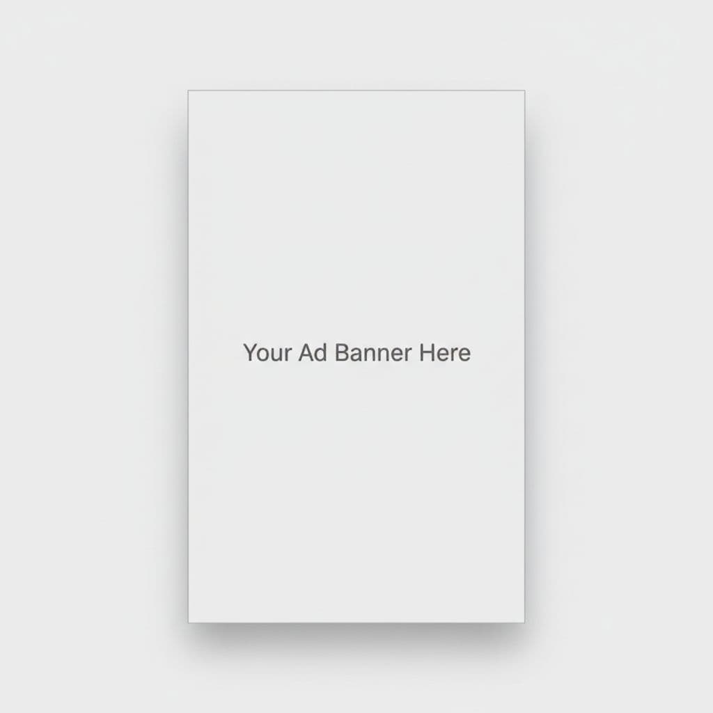 AI generated: “A minimalist vertical web banner placeholder, light grey or off-white background with a subtle bord...