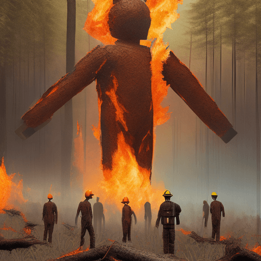 AI generated: android android games for ios or android, in the style of tristan eaton, wildland fire fighting, for...