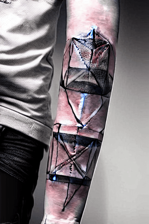 AI generated:  lowpowly mesh arm  tattoo , 