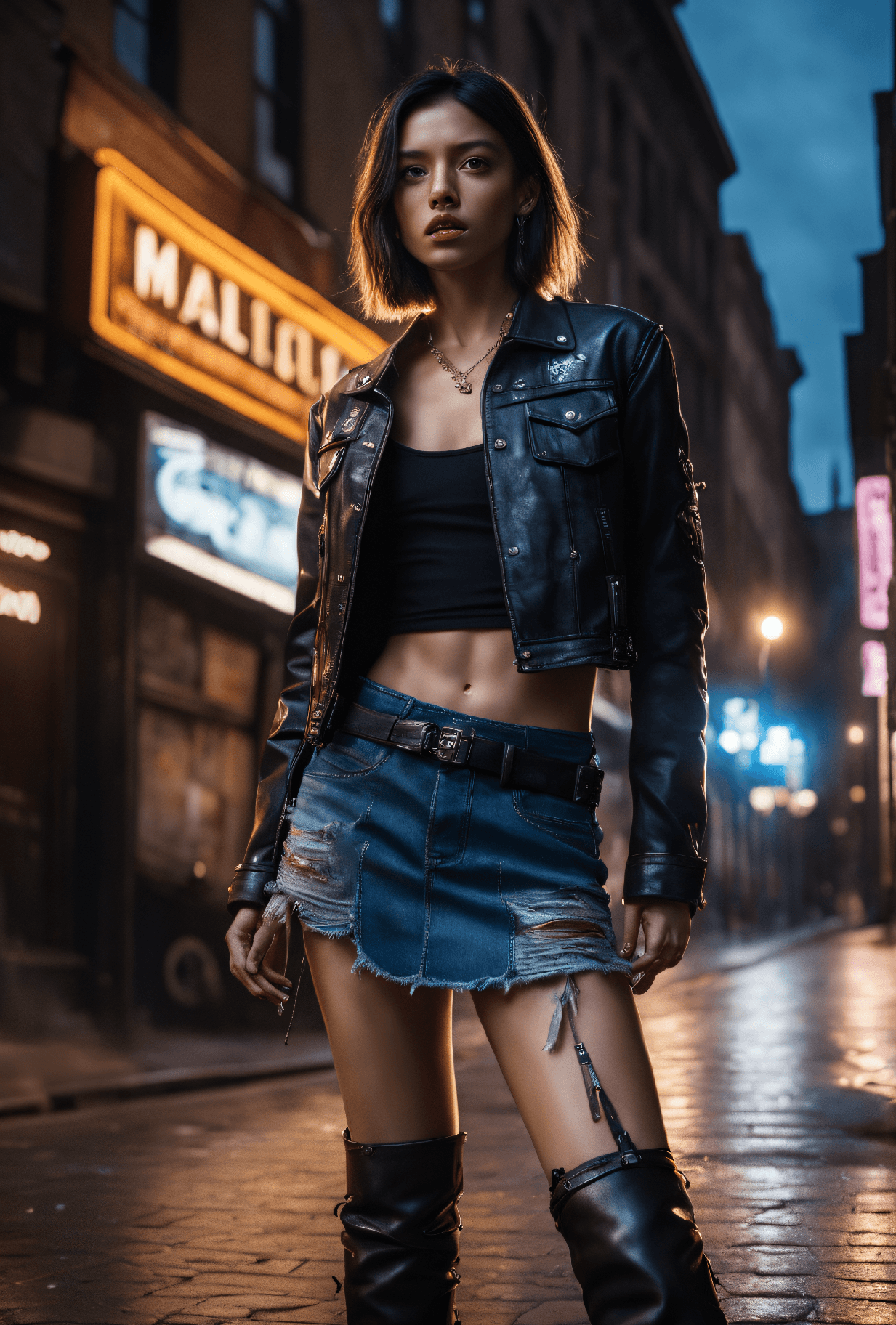 AI generated: hyperrealistic art masterpiece, concept art, close shot, highly detailed, centered, Distressed denim...