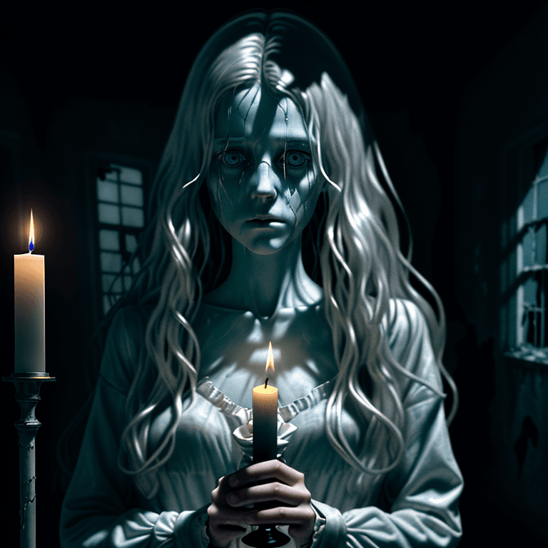 AI generated: an ultra realistic ethereal portrait of a paranormal ghost humanoid investigator, long messy hair, e...