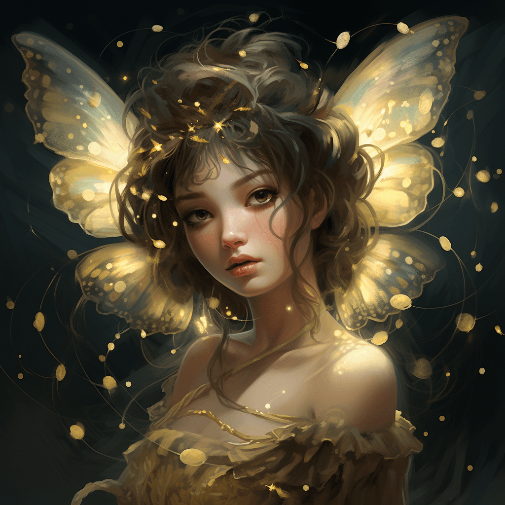 AI generated: An illustration of a girl with butterfly wings, in the style of the stars art group( xing xing) , lu...
