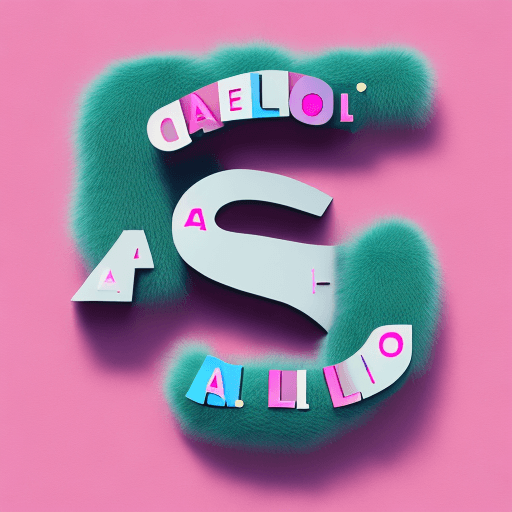 AI generated: Render a 3D lowercase word 'allo' using the Montserrat font, explicitly the lowercase form. The lett...