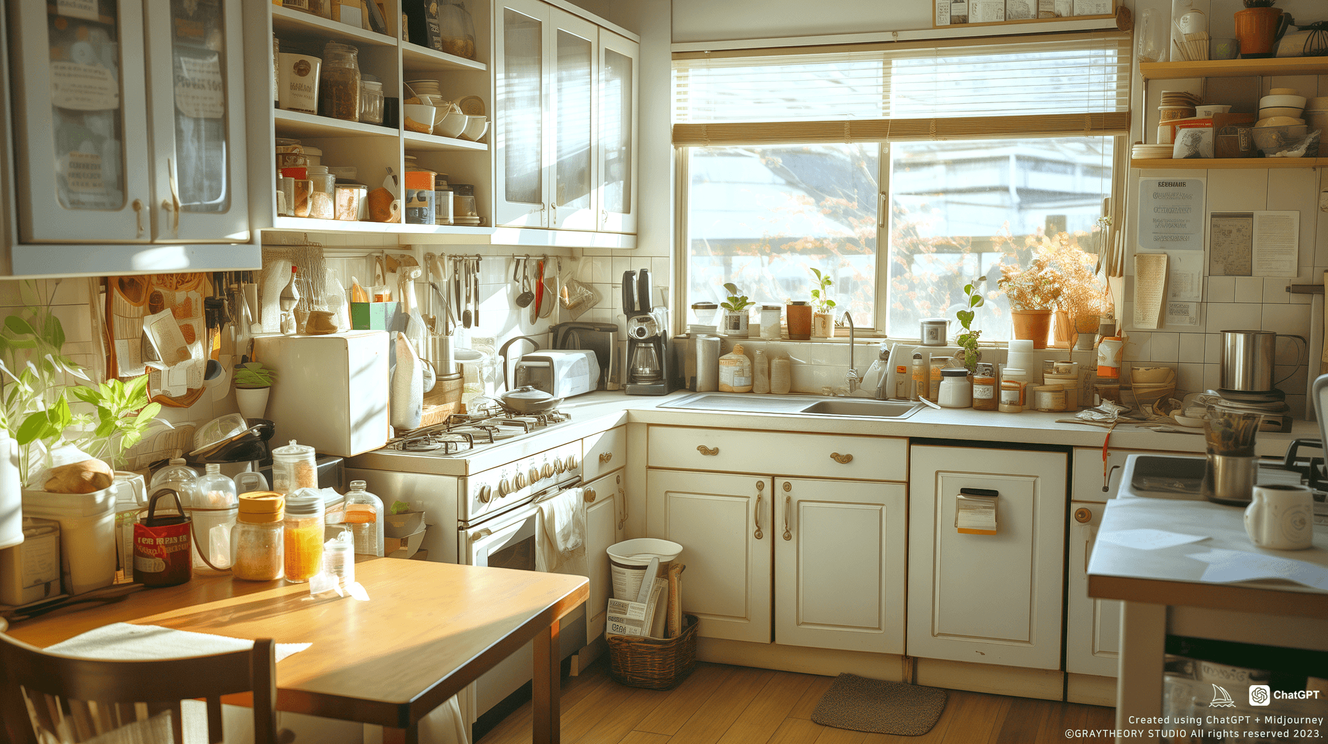 AI generated: photography, candid shot, korean apartment kitchen, modern, white tone --s 750 --v 5.2 --ar 16:9