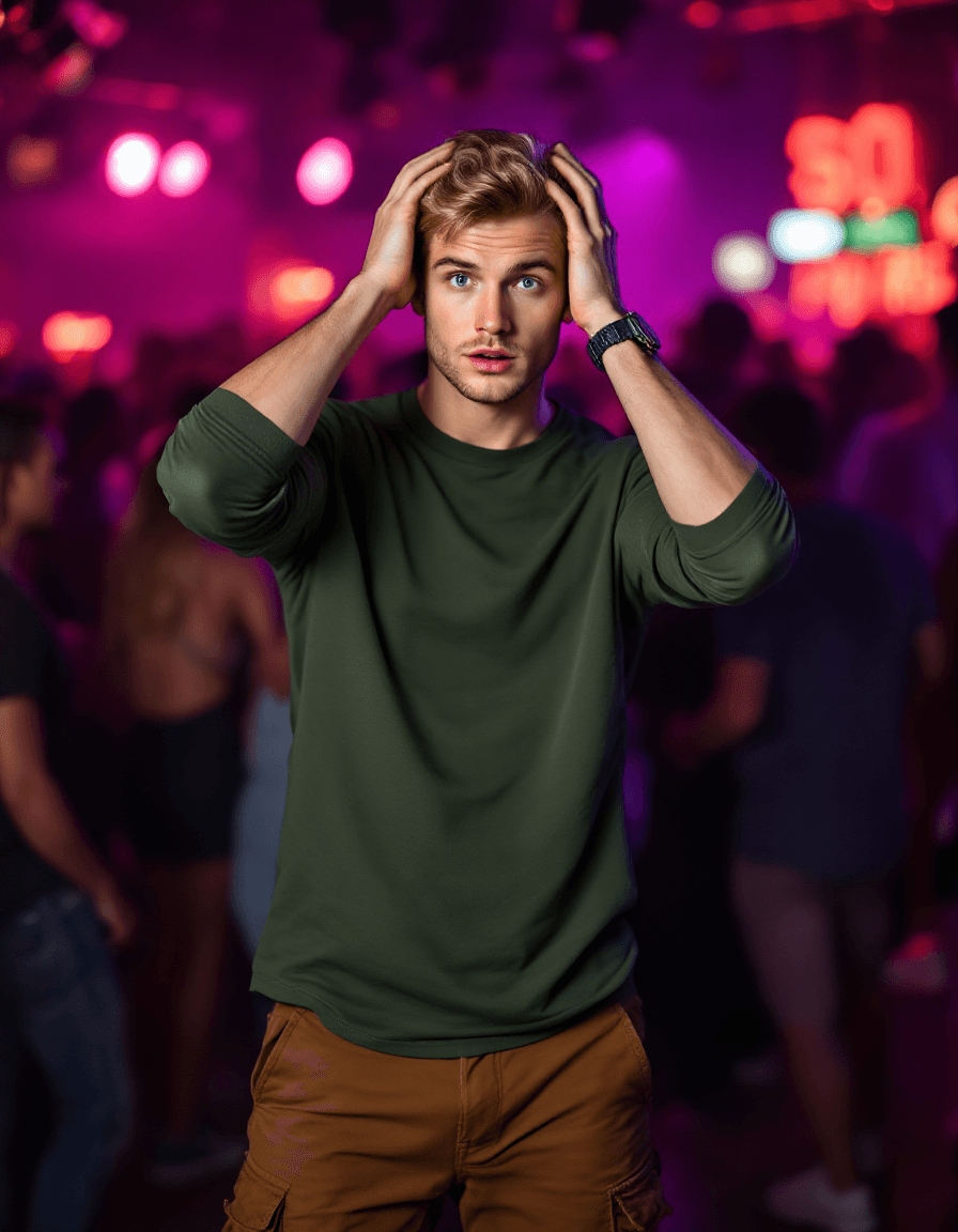 AI generated: Hyper-realistic full body photograph of a handsome blond Russian man, short burst-taper hairstyle, c...