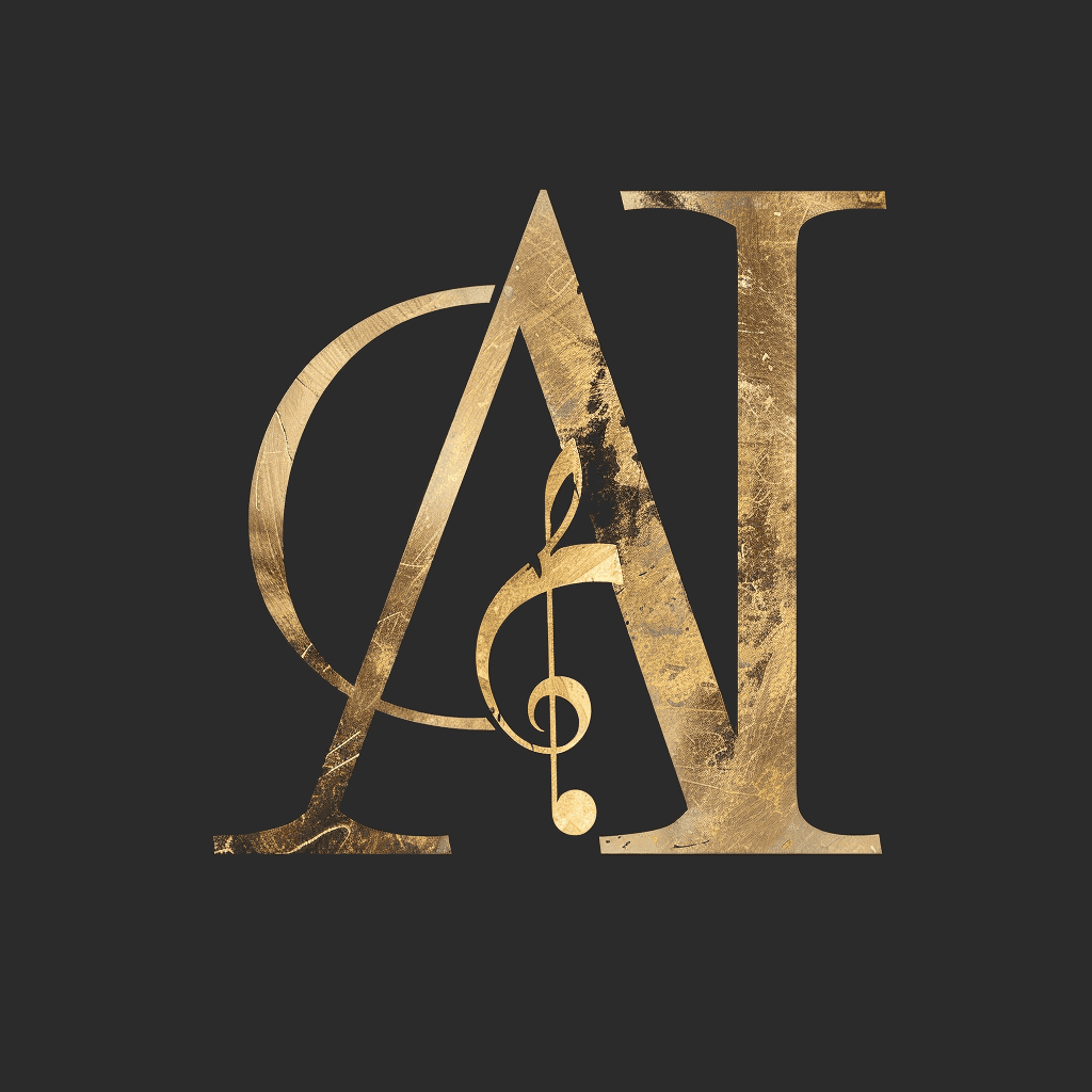 AI generated: feature the letters "A" and "I" as distinct and separate elements, alongside a subtle musical note. ...