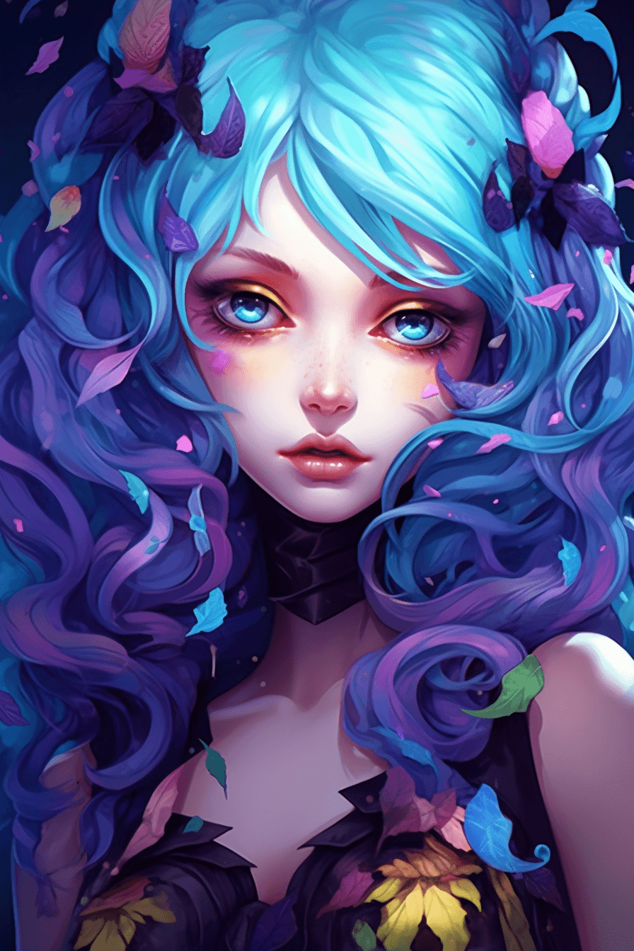 AI generated: Illustration, Close-up Shot, a striking anime character, with a determined expression, highlighting ...