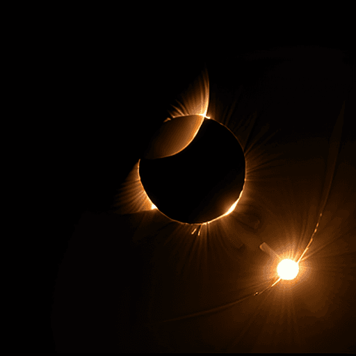 AI generated: 4K photo of a partial solar eclipse. Must be photo realistic, 3d rendering.