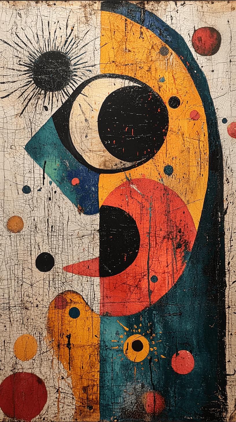 AI generated: surrealist painting by Joan Miro, abstract concept, vivid colors --ar 9:16 --stylize 750 --v 6.1