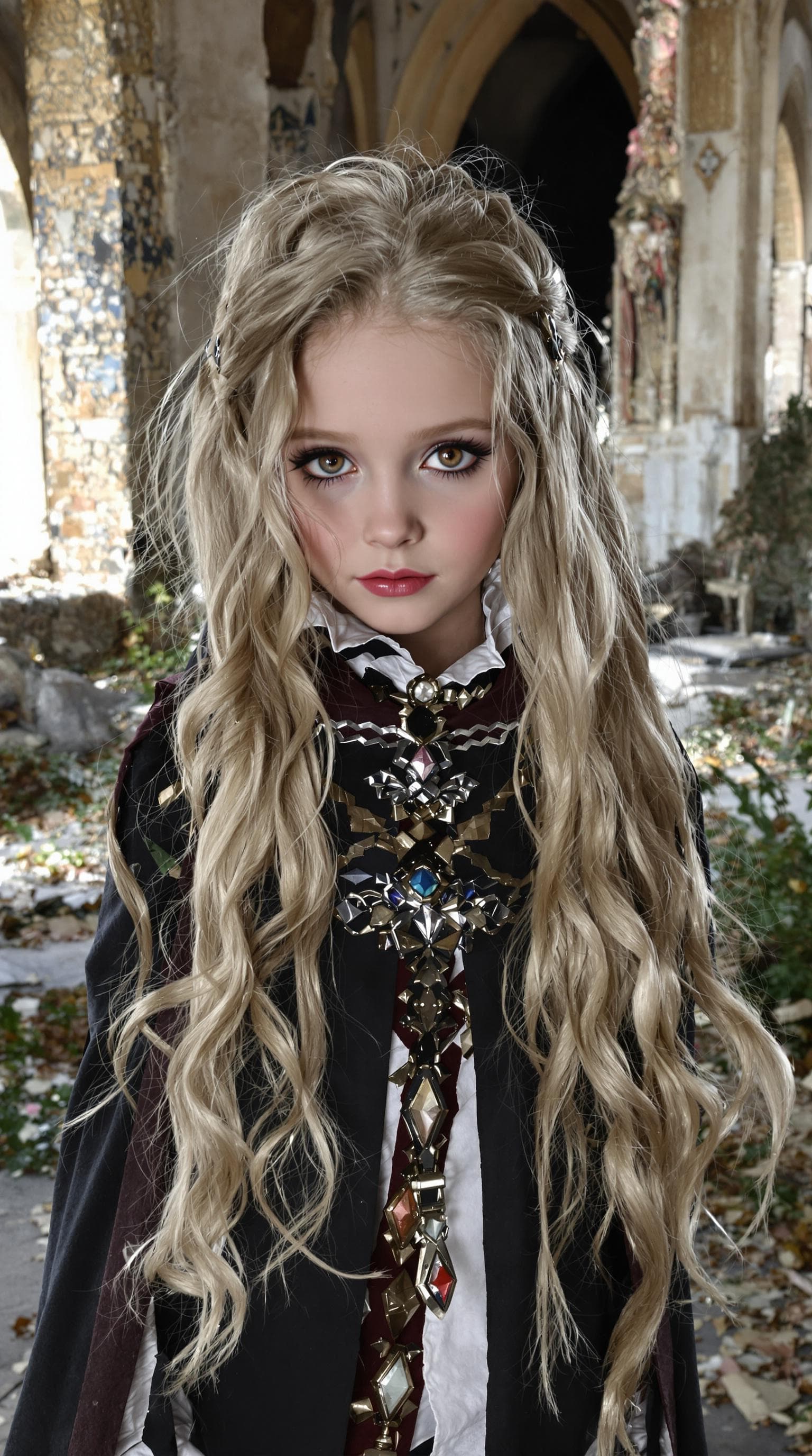 AI generated: a professional photo of a exceptionally beautiful in the world, Preacher the vampire hunter (age 7),...