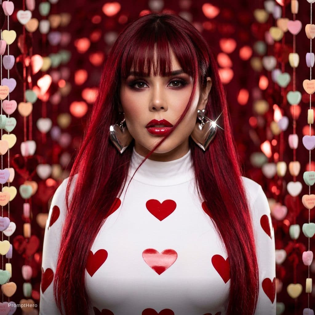AI generated: Ultra‑realistic 8K surreal Valentine close‑up portrait of [the subject of the photo – use the refere...