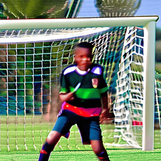 AI generated: i need a photo for a pharoh that play soccer