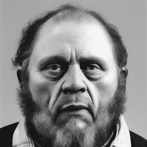AI generated: Photo of realisitc face of very ugly man