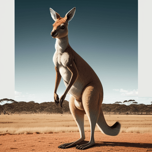 AI generated: "Capture the essence of Australia with an image featuring a majestic kangaroo proudly standing in fr...