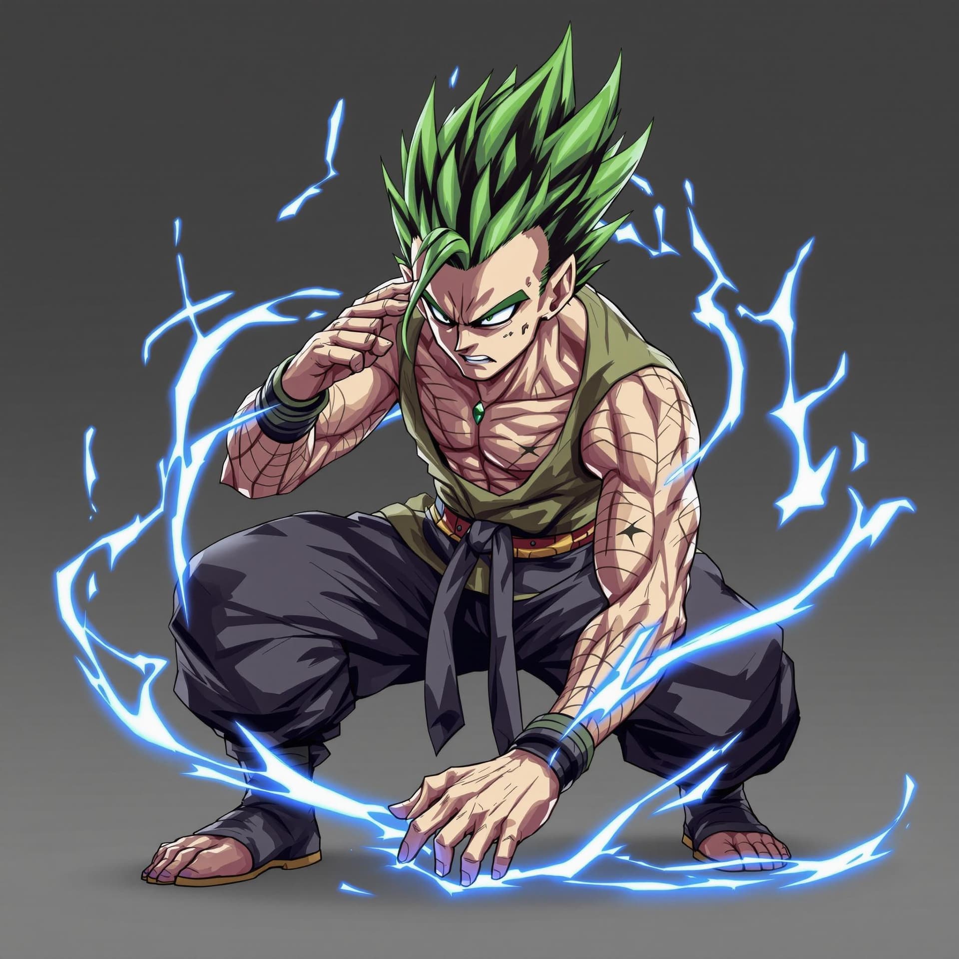 AI generated: Adult Gon from Hunter X Hunter