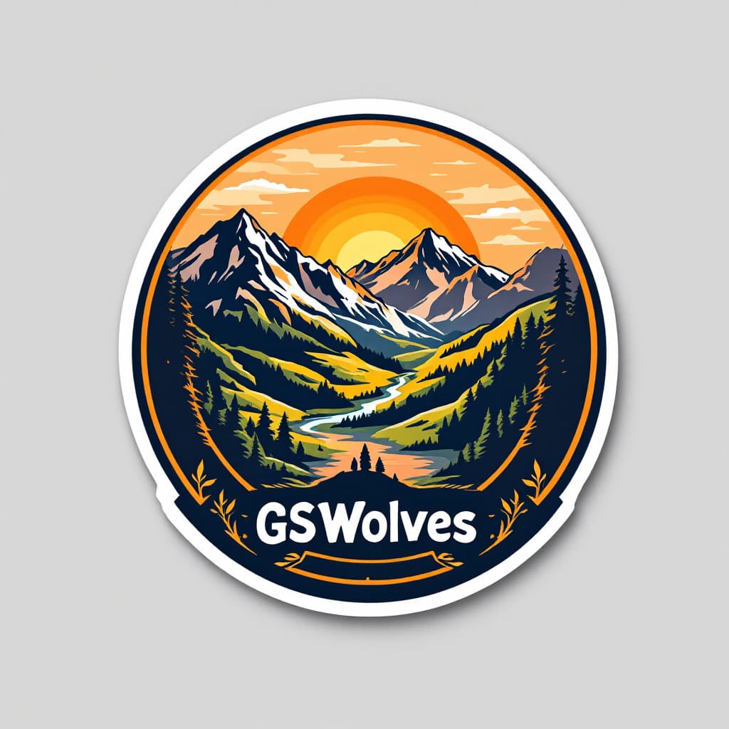AI generated: a image of a sticker of a medal using as theme the "Col de la Bonette" without Hintergrund and with ...