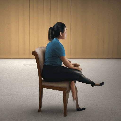 AI generated: Fempyro very far away sitting on a chair