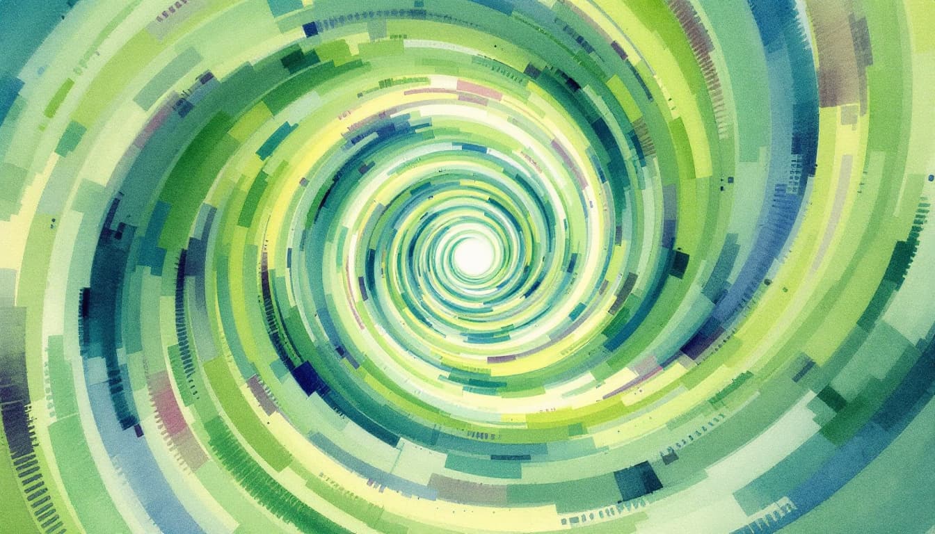 AI generated: water color painting, no detail, crude brush strokes, Monet style, fractals, symmetric work, pastel ...
