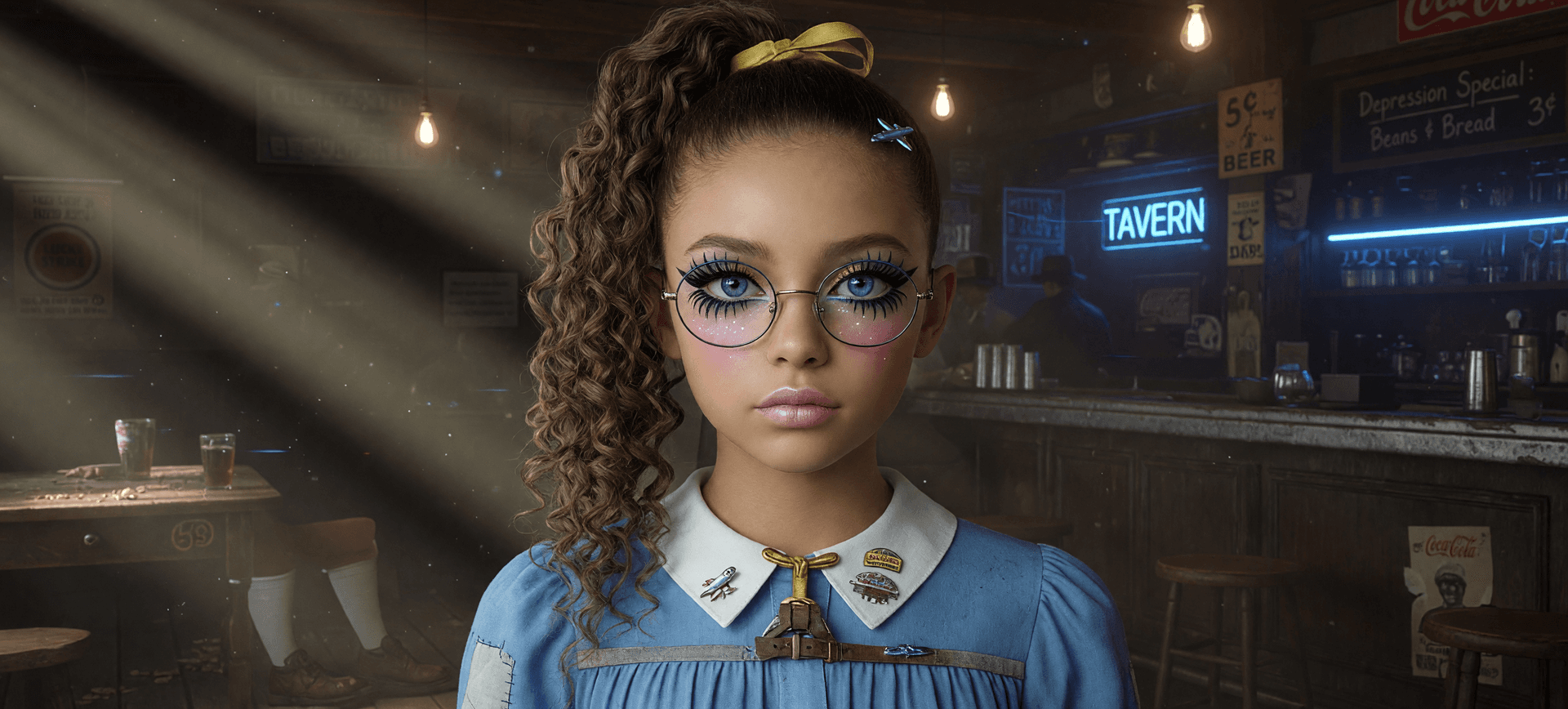 AI generated: A professional photograph captures one of the most beautiful eleven year old girl in the world durin...