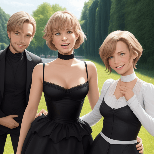 AI generated: Lea verabredet sich mit Felix und Marvin.
