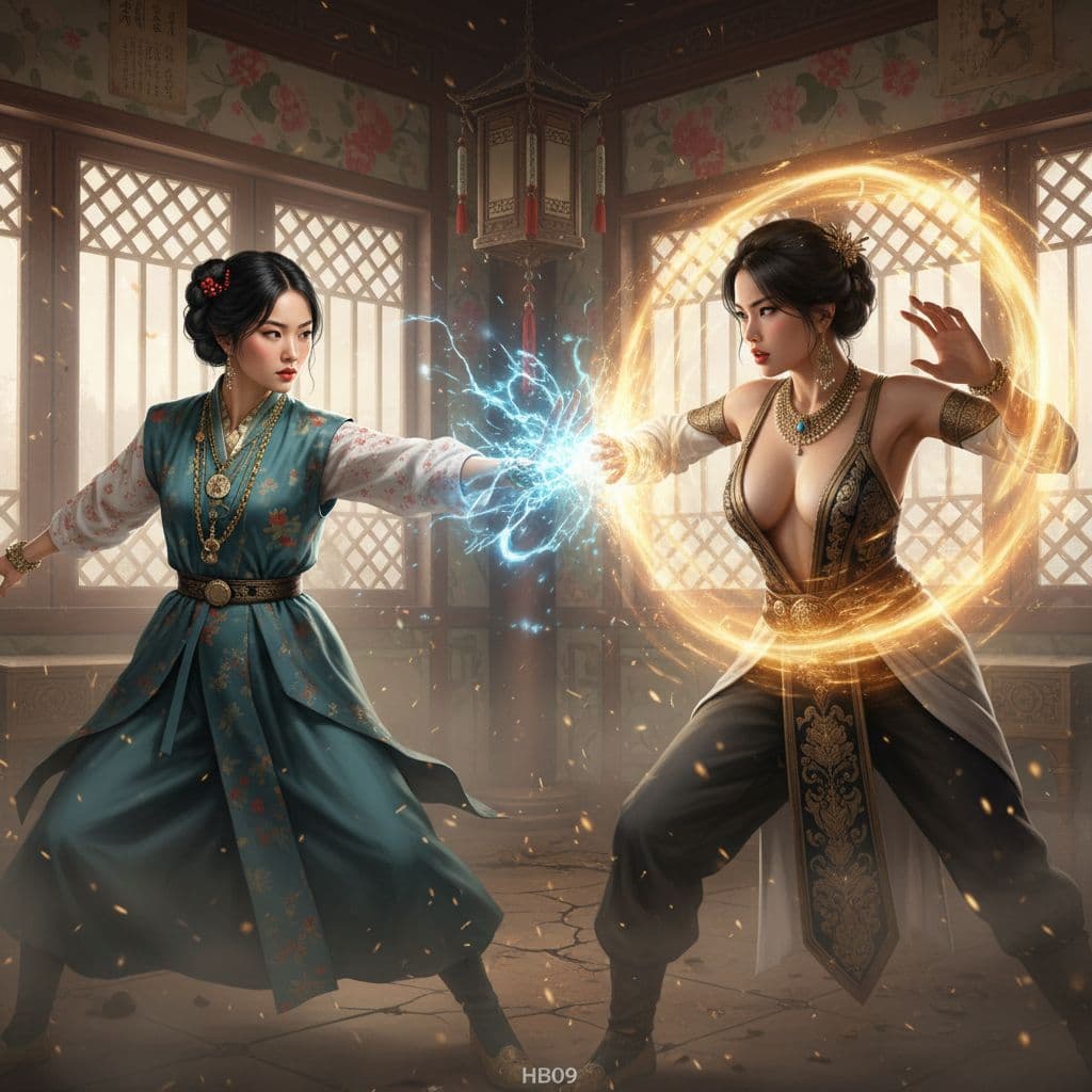 AI generated: Fight.
Insert a very small watermark “HB09” at the bottom of the photo.
