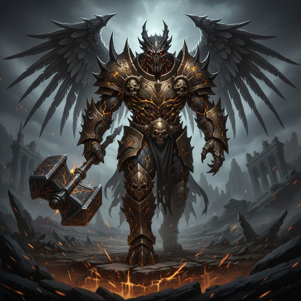 AI generated: Full body portrait of game character, brutal god, walk motion capture, hyper detailed, shot on Hasse...