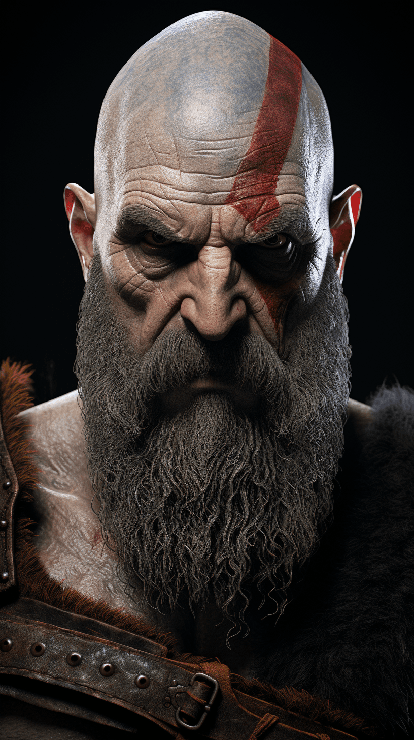 AI generated: Hyper realistic God of War character design, Kratos, void arcanist, mist, photorealistic, octane ren...
