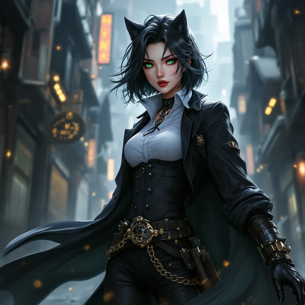 AI generated: masterpiece, best quality, ultra-detailed, anime-style, digital illustration, @ssambatea art style, ...