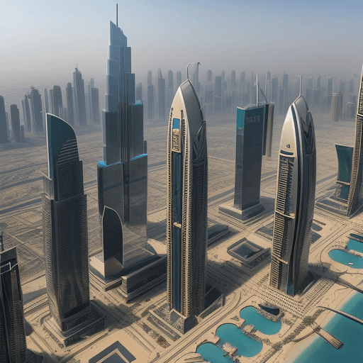 AI generated: create a  city of the future as Dubai will look like in 1000 years