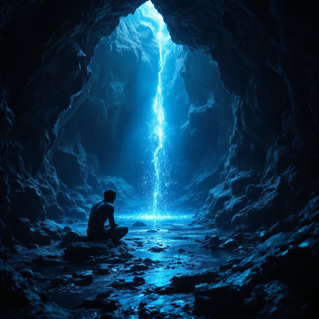 AI generated: Archit Prakash in a cave incredibly lost, 8k, HD, nanites