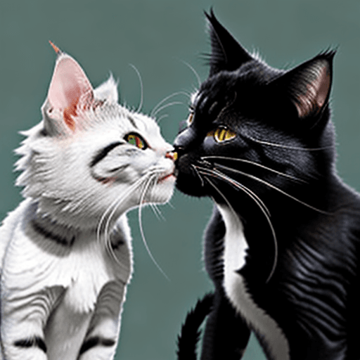 AI generated: gay cats kissing