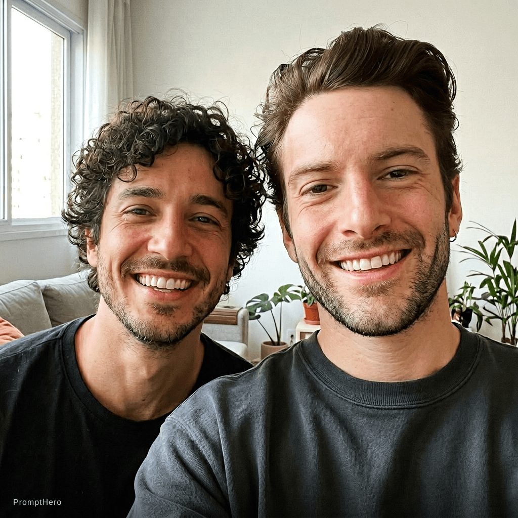 AI generated: Change the face of the person in the picture to the face of Tiago Iorczeski 