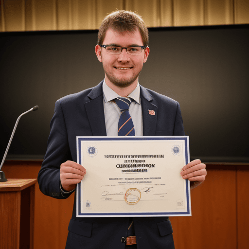 AI generated: Certificate stating im the debate champion of 2024 - My name is Corne Muller