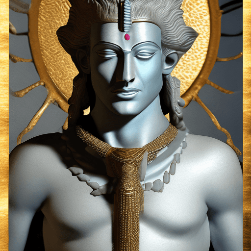 AI generated: High resolution photography of a male deity named Shayde, The Manipulator