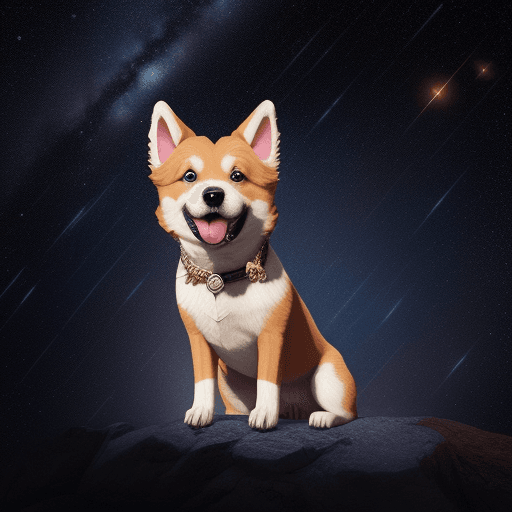 AI generated: perro en las estrellas
