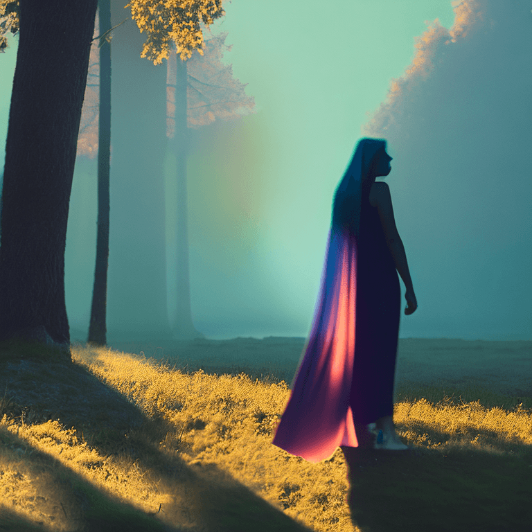 AI generated: An ethereal scene of a vibrant color grading, with warm hues dominating the atmosphere. The cool-ton...