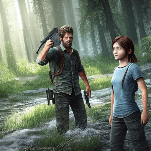 AI generated: Photo of a ultra realistic hbo the last of us ellie with a beck

