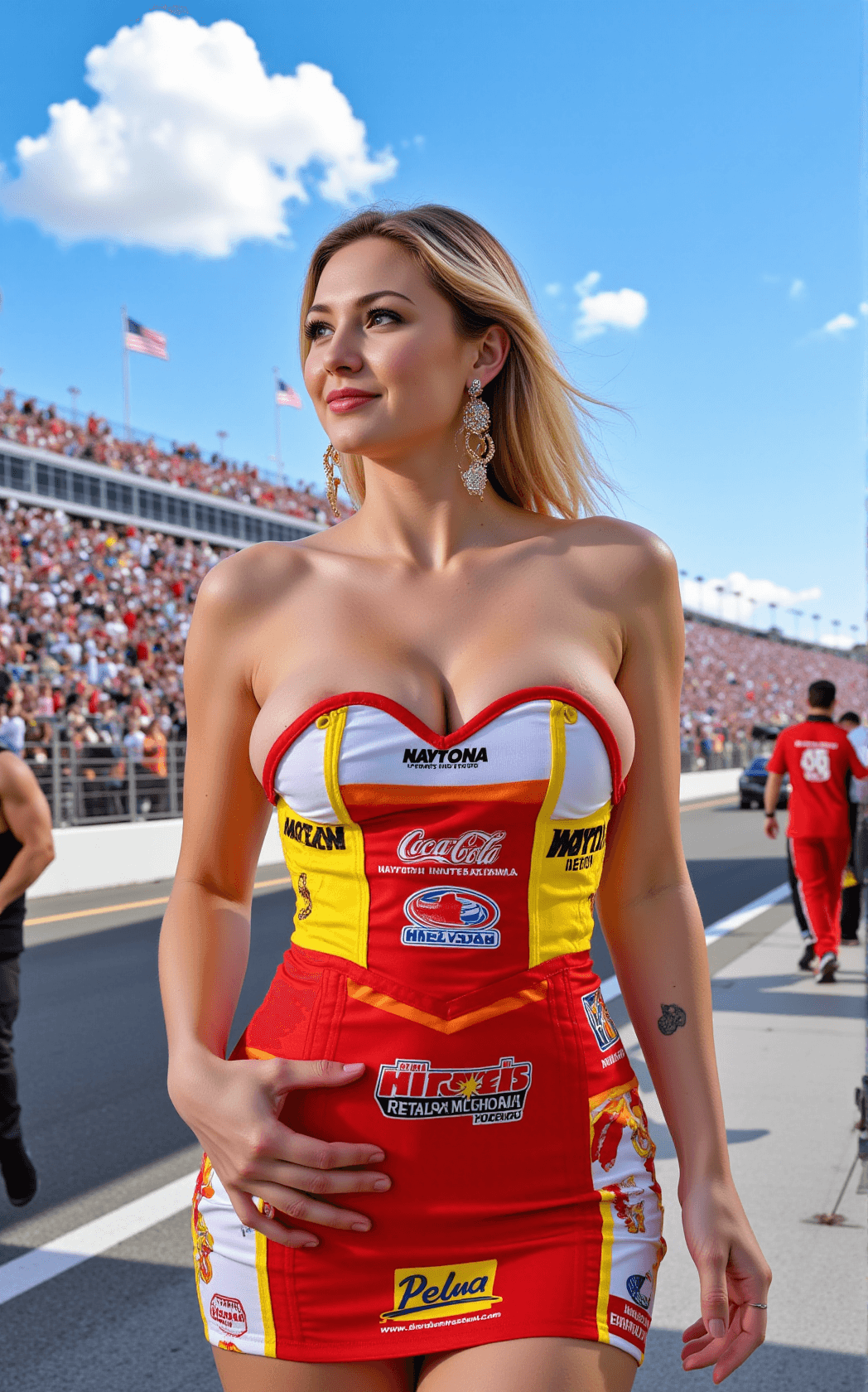 AI generated: In the heart of Daytona, the air is thick with anticipation and the roar of engines. A NASCAR driver...