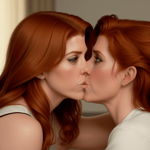 AI generated: kate walsh amy adams lesbian kissing each other