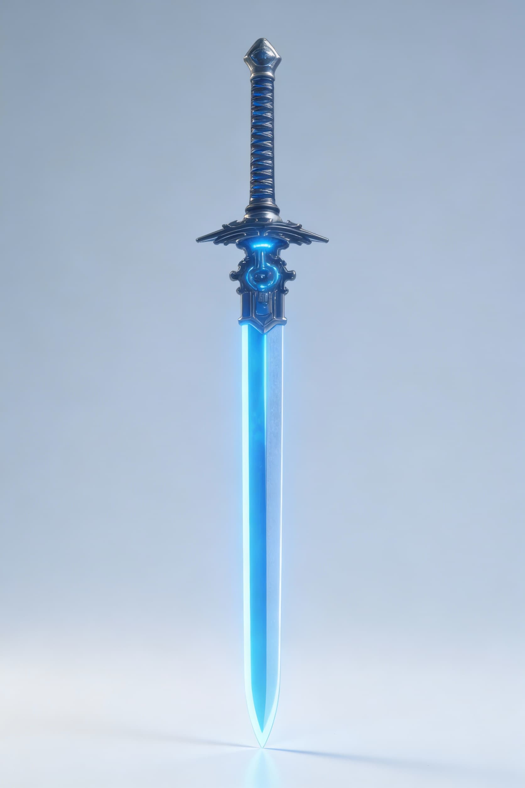 AI generated: Focus on the swords and give a display to showcase the sword only. Show it from tip to hilt from the...