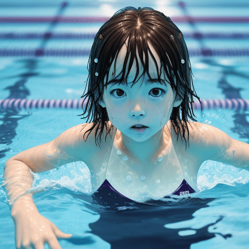 AI generated: Swimming Girl