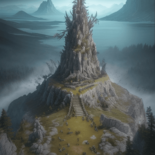 AI generated: Vikings in action, in battle, in battle. Bird's eye view Incredible, fabulous and beautiful large sc...