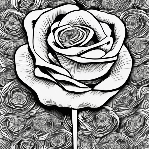 AI generated: Background white only. Generate a black monoline single continuous line of a black outline image of ...