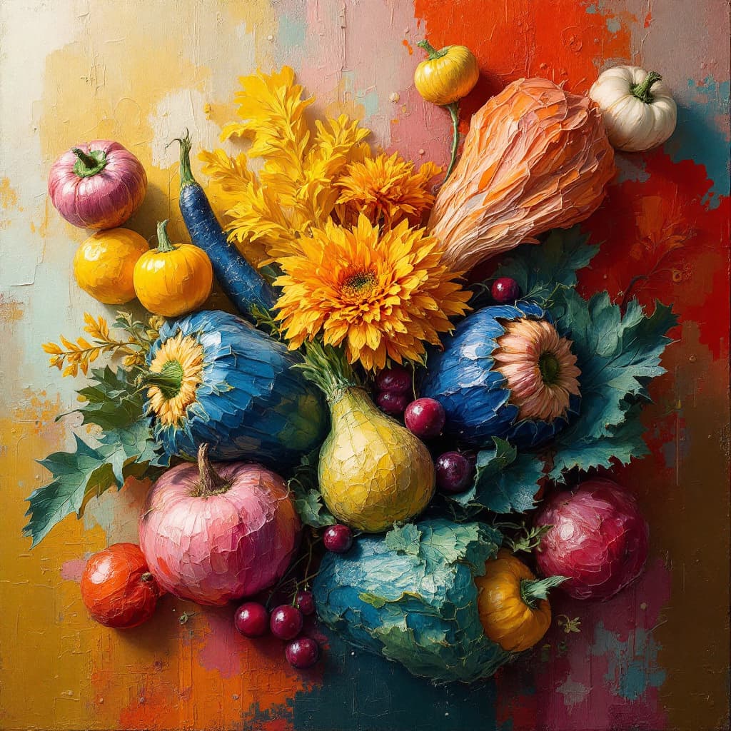 AI generated: Model, Soft Impressionist Impasto Strokes Perfect Composition, Perfect, Abstract Vegetable Oil Paint...