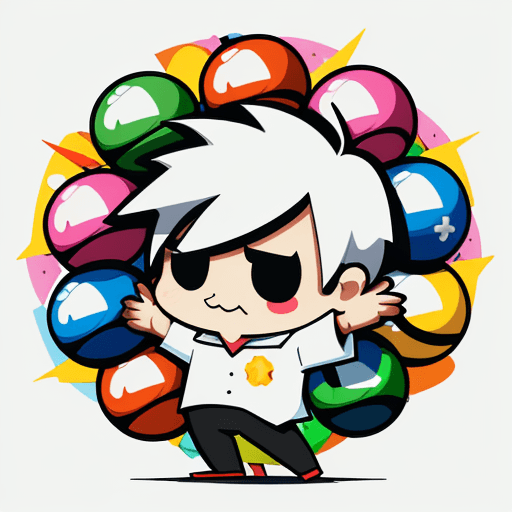 AI generated: ((style cartoon, cute Super Deformed Character, white border, high quality, colorful, Detailed illus...