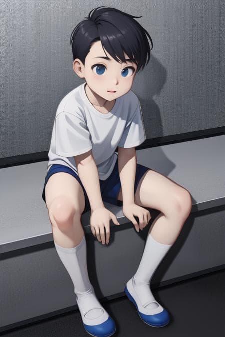 蓝色体操鞋-uwabaki footwear shoes